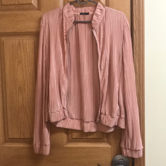 Jackets & Blazers - Silky zip up bomber jacket